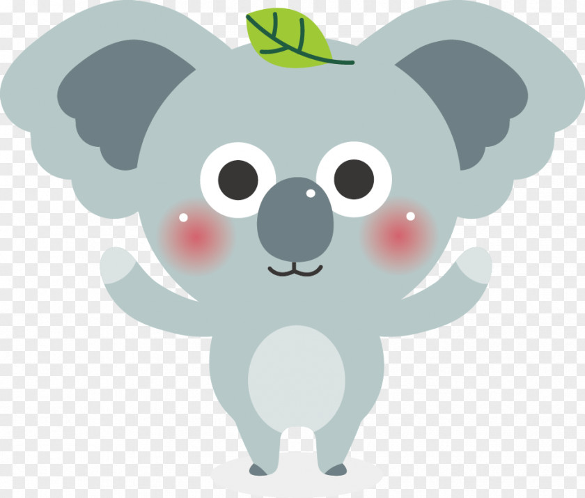 Baby Elephant Koala Cartoon PNG