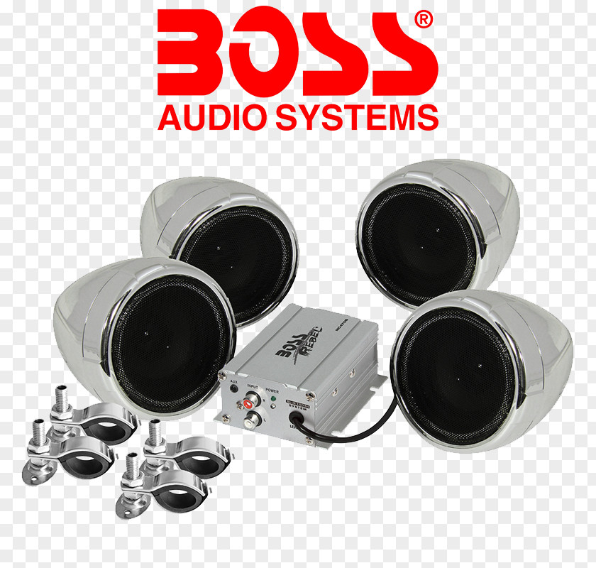 Boss Bluetooth Sound System BOSS Audio MC470B MC400 Loudspeaker Motorcycle Power Amplifier PNG