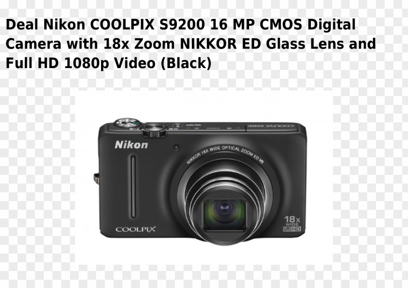 Camera Nikon COOLPIX A900 Coolpix S9200 Point-and-shoot PNG