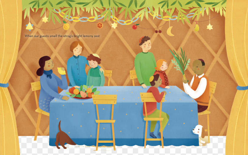 Christmas Family Gathering Illustration PNG
