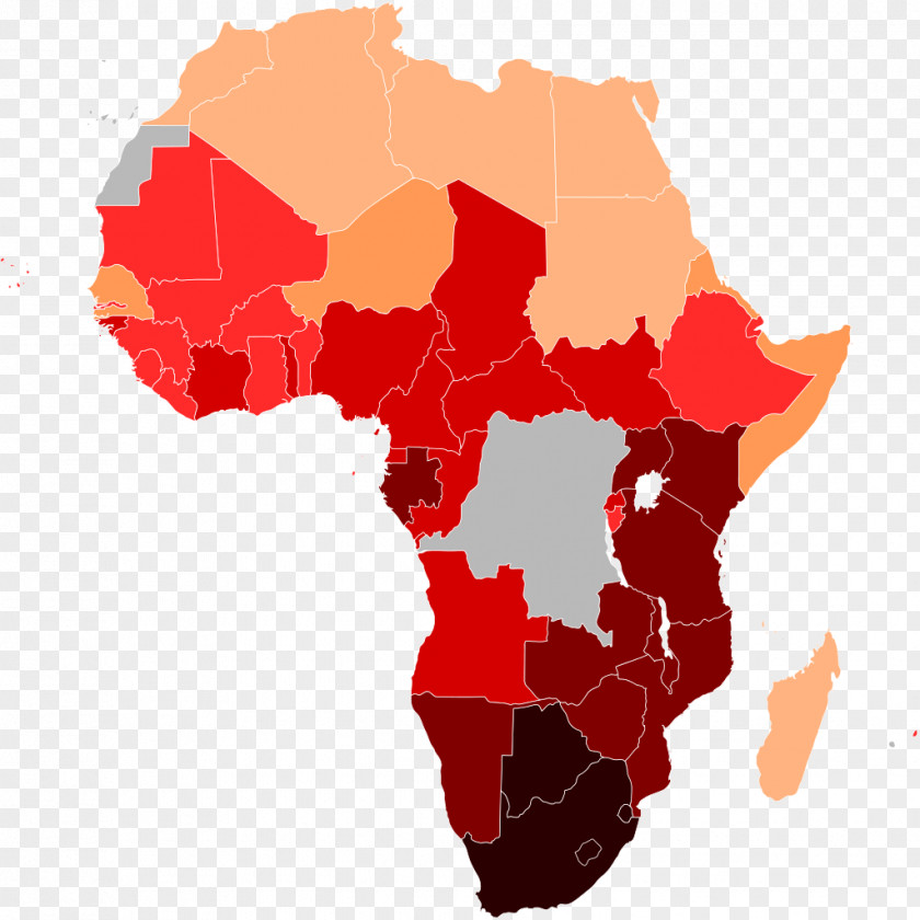 Africa Sub-Saharan Epidemiology Of HIV/AIDS Vertically Transmitted Infection PNG
