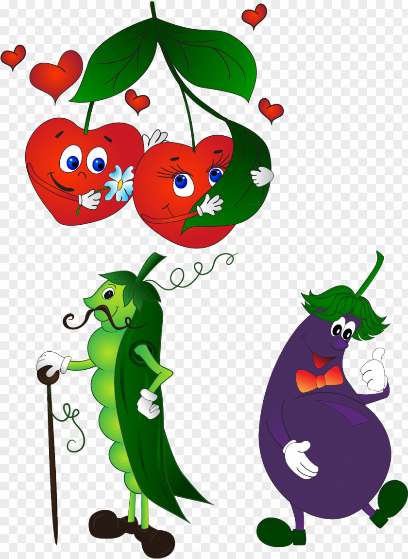Cherry Eggplant Vector Elements Cartoon Royalty-free Clip Art PNG
