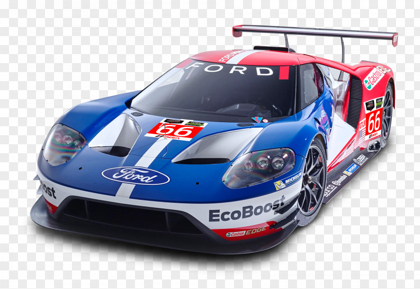 Blue Ford GT Race Car 2016 24 Hours Of Le Mans FIA World Endurance Championship Motor Company PNG