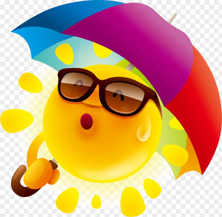 Cute Cartoon Sun Design Vector Material Stock Photography Umbrella Clip Art PNG