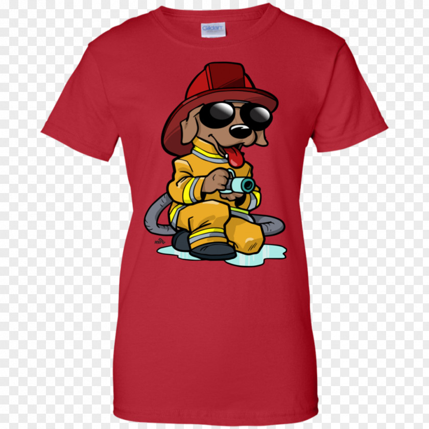 Firefighter T-shirt Hoodie Gildan Activewear Sleeve Sweater PNG