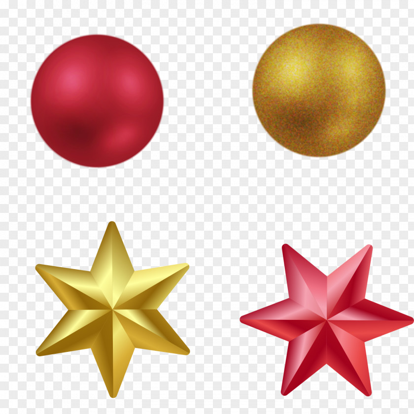 Golden Red Stars And Lob Christmas Hexagram Symbol PNG