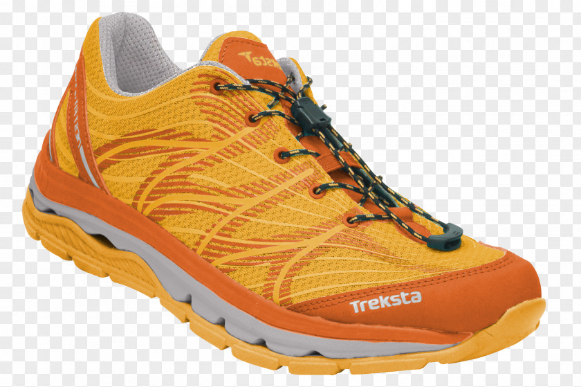 Orange Wave Treksta Foot Woman Shoe PNG