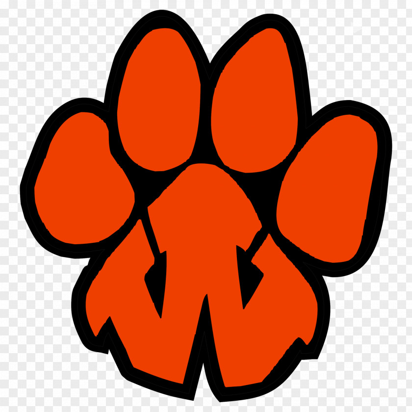 Paw Print Wellsville High School East Liverpool Beaver Local Tiger Color PNG