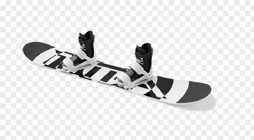 Black And White Skateboard Shoes, Buckle-free Material Texture Mapping Sports Equipment Snowboard PNG