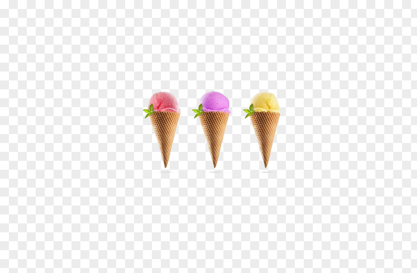 Color Ice Cream Cones PNG