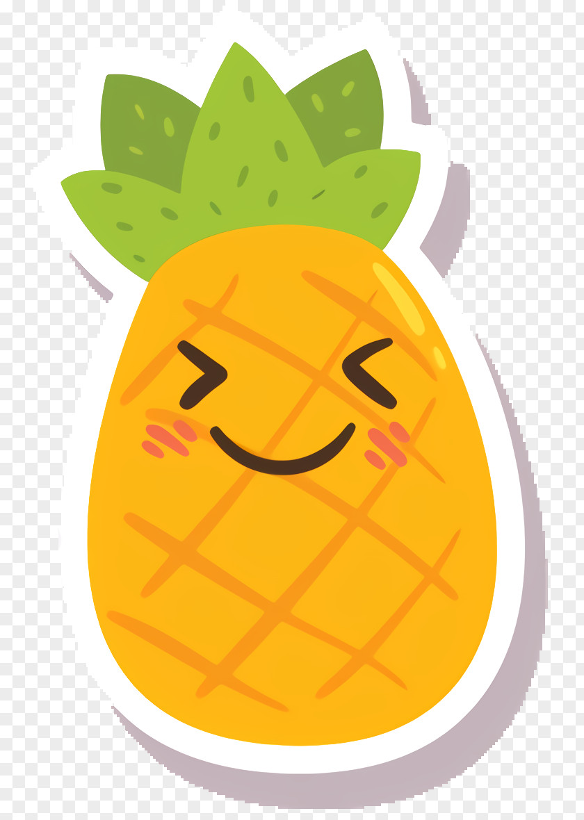 Emoticon Happy Pineapple Cartoon PNG