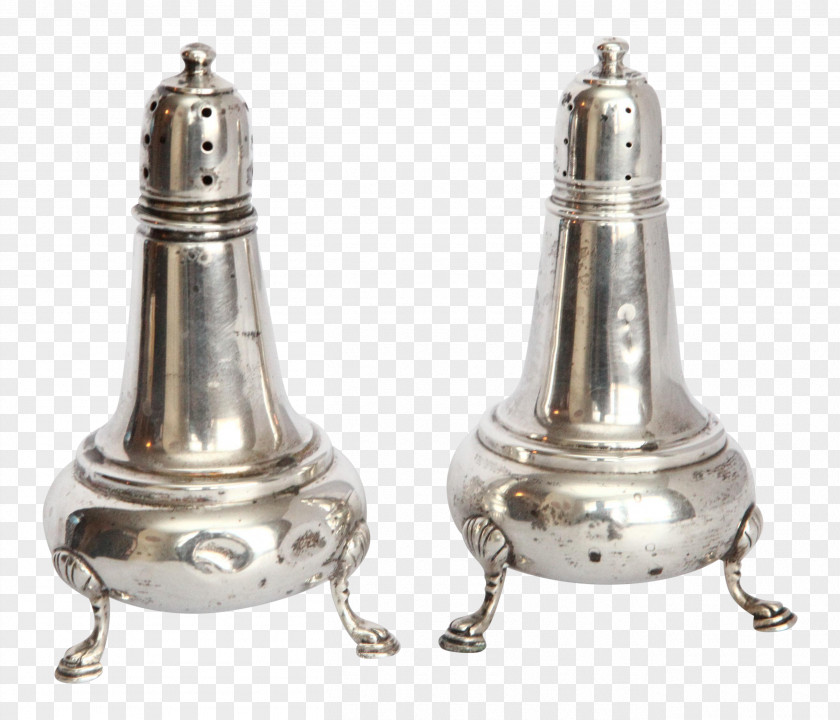 Silver Salt And Pepper Shakers 01504 Black PNG