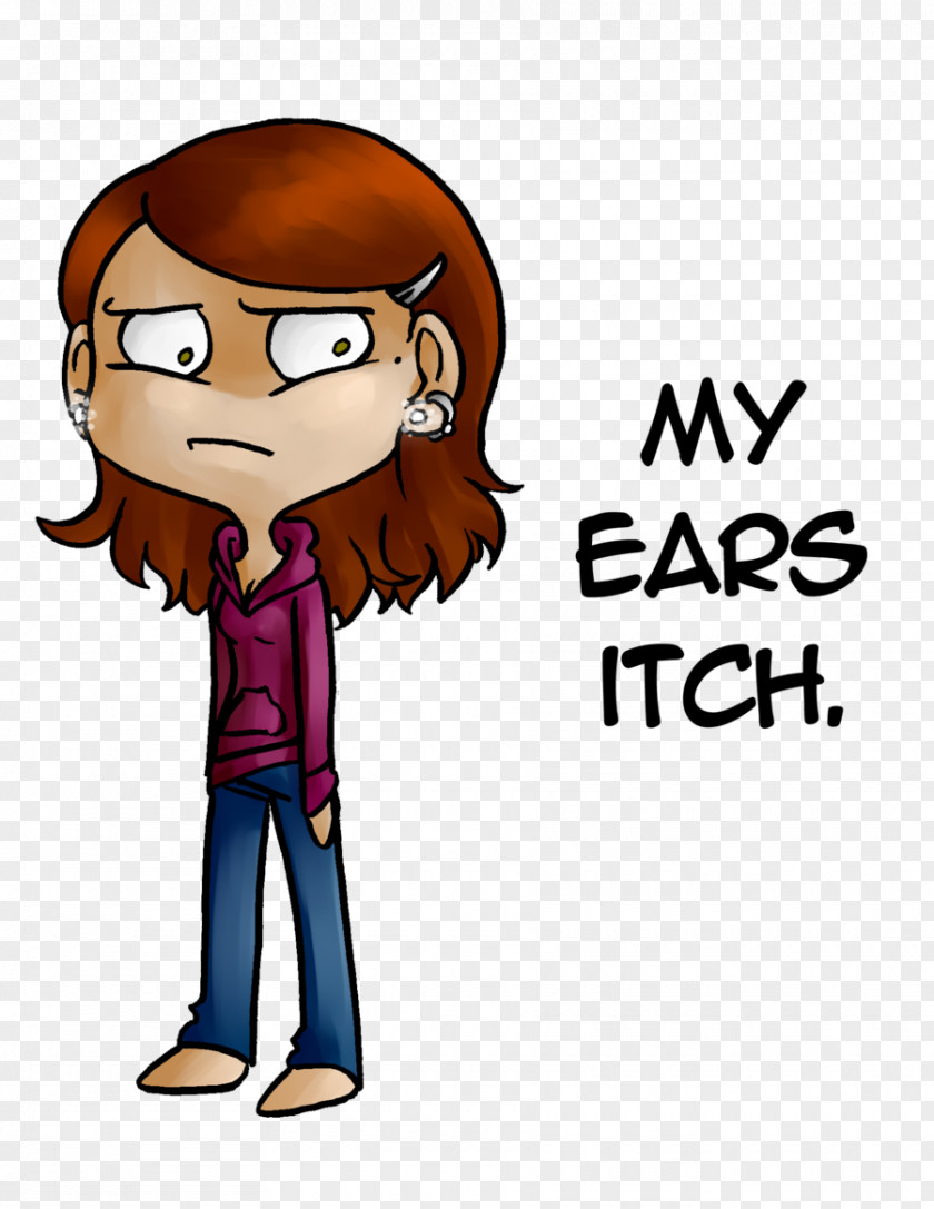 Ear Itch Comics Cartoon Drawing PNG