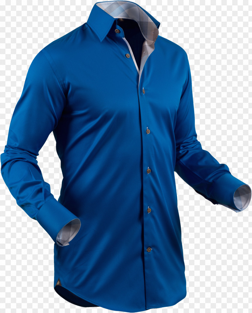 Login Button 1970s Sleeve Blue Retro Style Shirt PNG