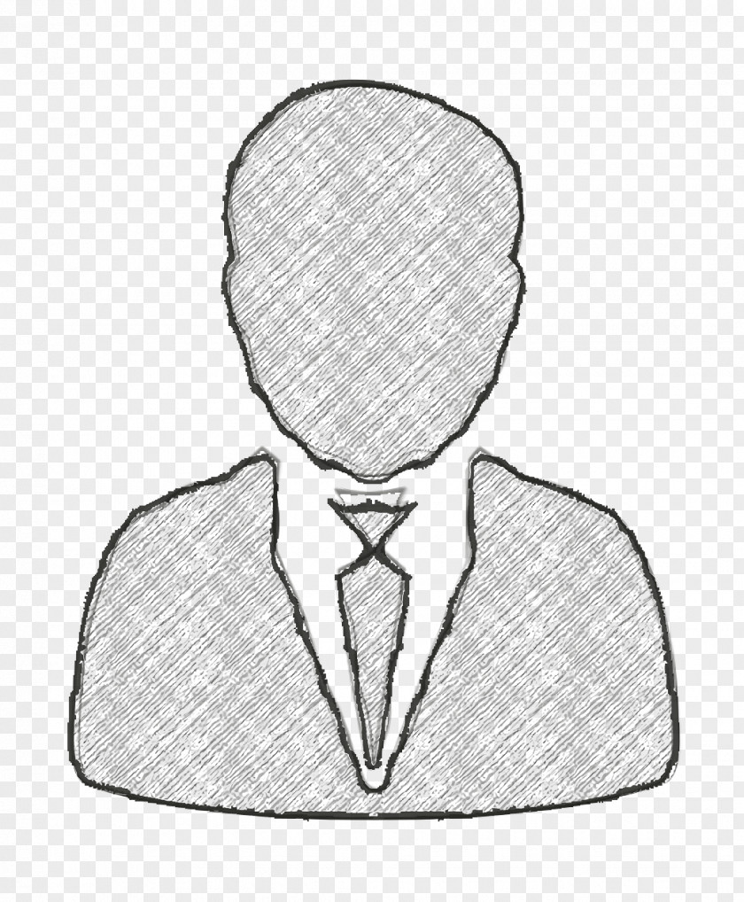 Sleeve Drawing Suit Icon Man In And Tie Social PNG