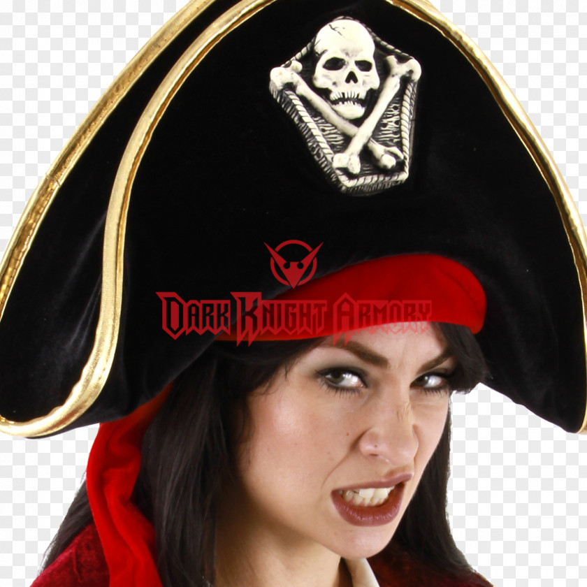 Jolly Roger Bicorne Hat Cap Costume Pirate PNG