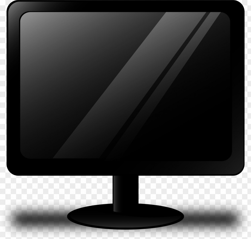 Monitor Clipart Black And White Computer Monitors Accessory Output Device Display Flat Panel PNG