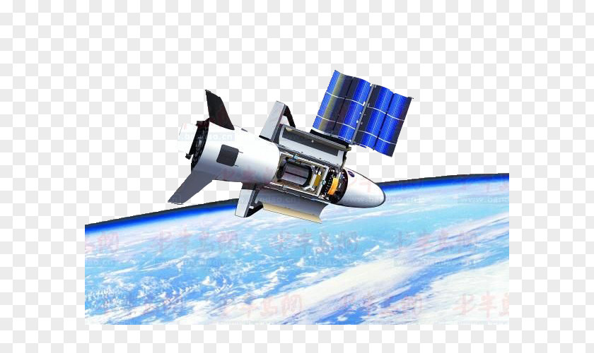 Space Scene Boeing X-37 USA-212 Spaceplane Unmanned Spacecraft PNG