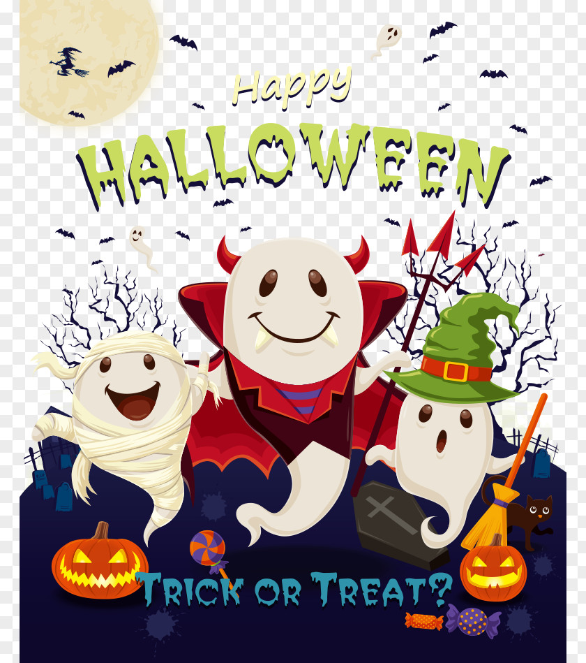 Vector Halloween Monster Costume Trick-or-treating Party PNG