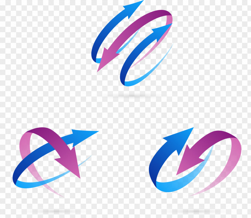 Dynamic Arrow Logo Curve Spiral PNG