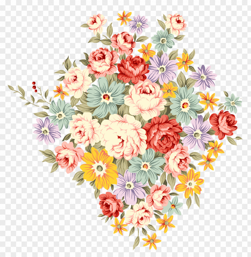 Flower Bouquet Floral Design Drawing Rose PNG