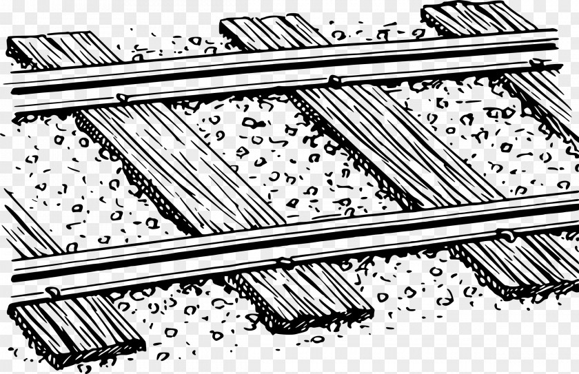 Railroad Tracks Train Rail Transport Drawing Track PNG