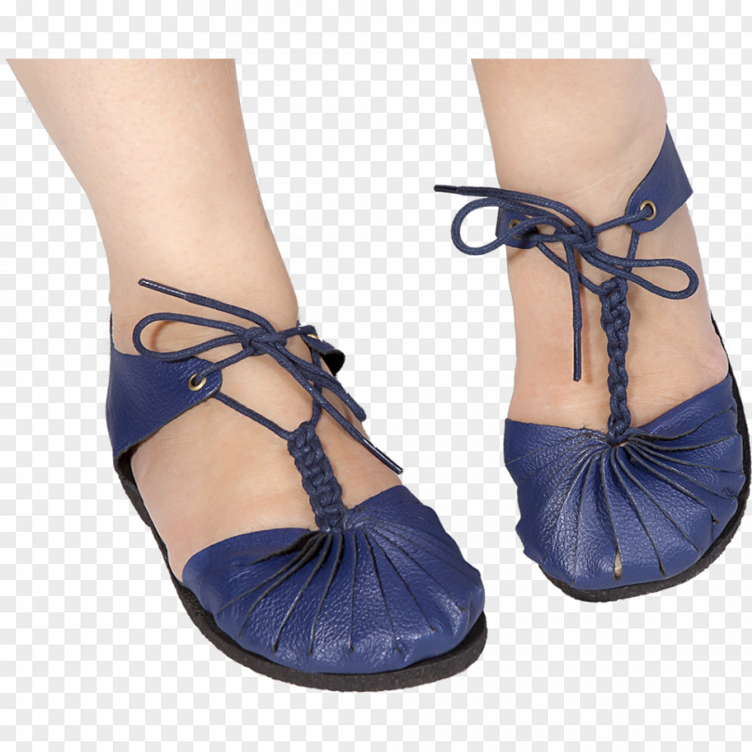 Sandal Cobalt Blue Ankle High-heeled Shoe PNG