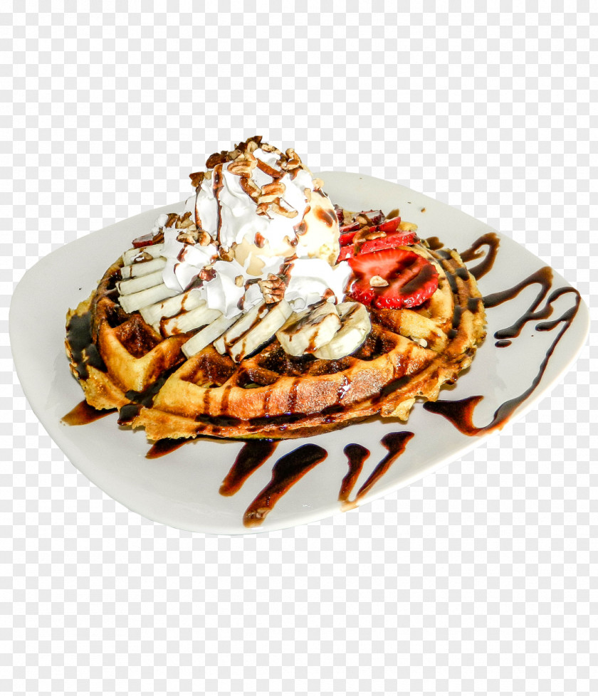 Waffle Ice Cream Smoothie Milkshake Belgian PNG