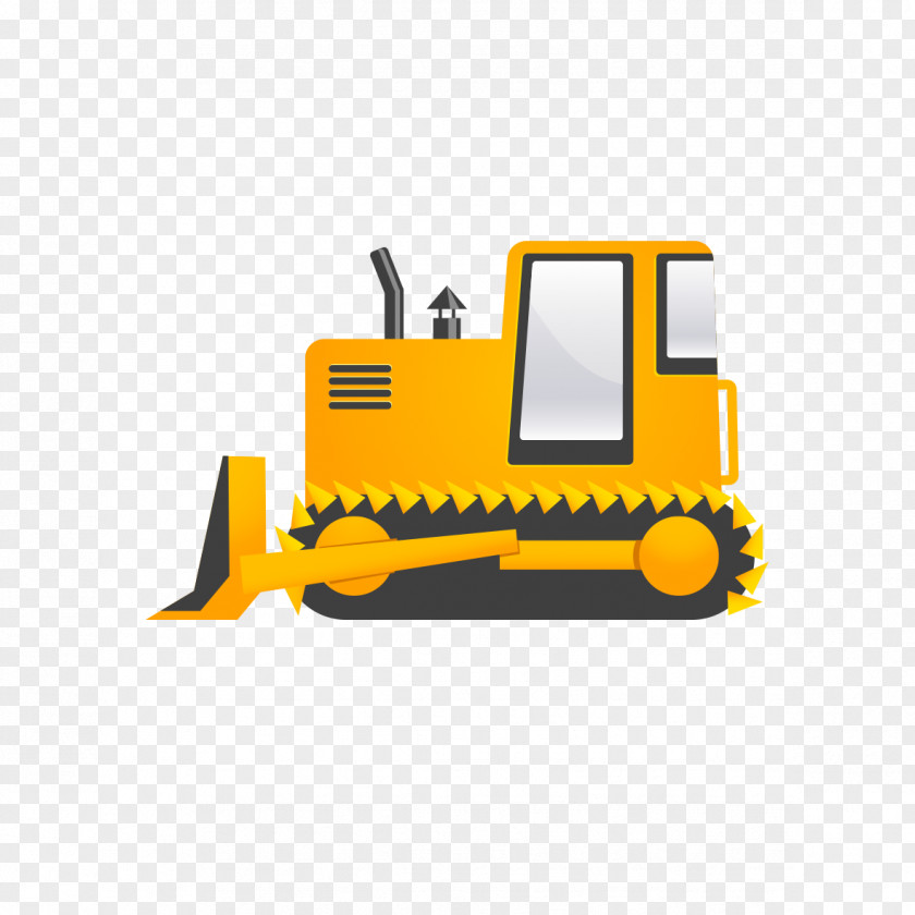 Yellow Excavator Material Architectural Engineering Heavy Equipment Machine Bulldozer PNG