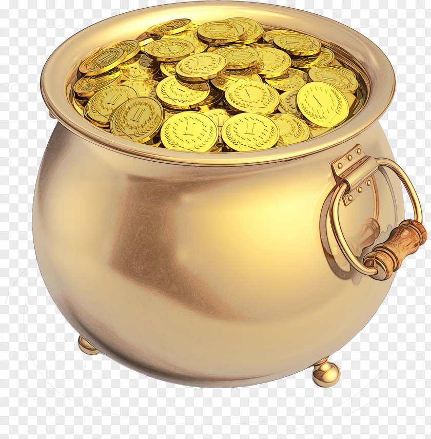 Yellow Metal Coin Food Plant PNG