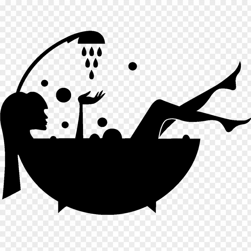 Bathtub Bathroom Silhouette Clip Art PNG