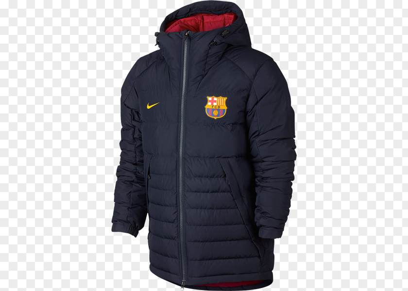 Boys Lightweight Quilted Jacket With Hood Hoodie FC Barcelona Nike Store Las Ramblas PNG