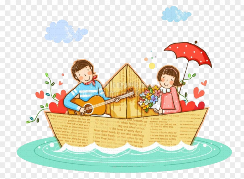 Valentine's Day Paper Watercraft Cartoon Significant Other PNG