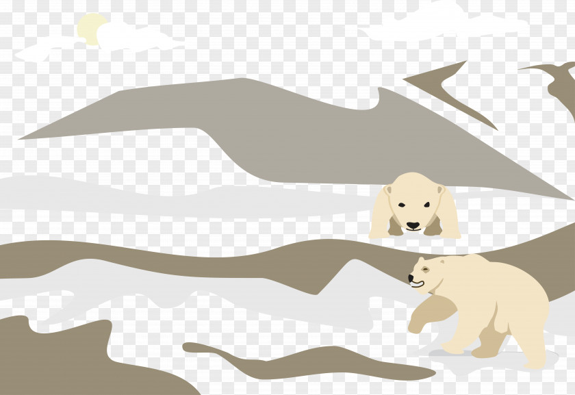Vector Polar Bear Dog Illustration PNG
