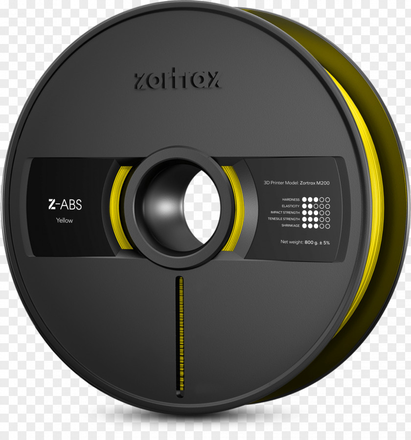 Yellow Poster 3D Printing Filament Zortrax Z-ABS ABS Z-HIPS M200 PNG