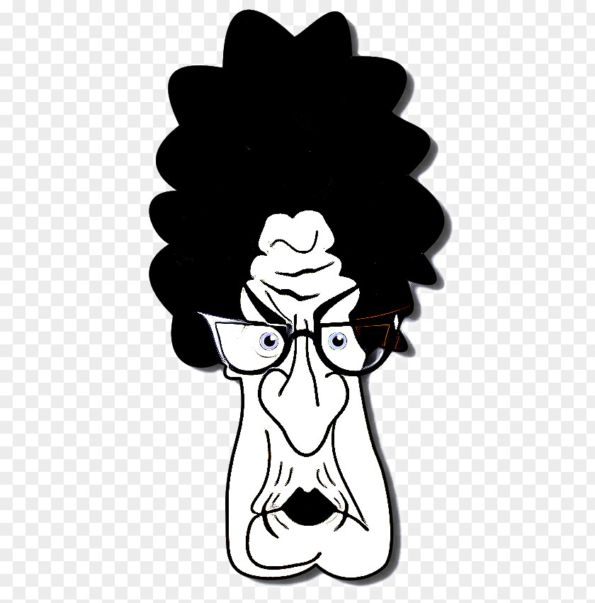 Fictional Character Animation Hair Cartoon Head Black-and-white PNG