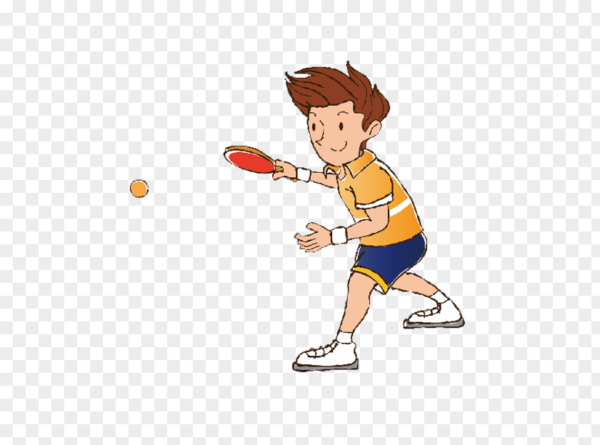 Table Tennis Cartoon Characters Picture Material Ball Sport PNG