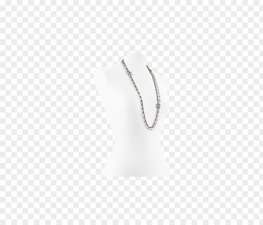 Gray Metal Plate Necklace Chain Silver PNG