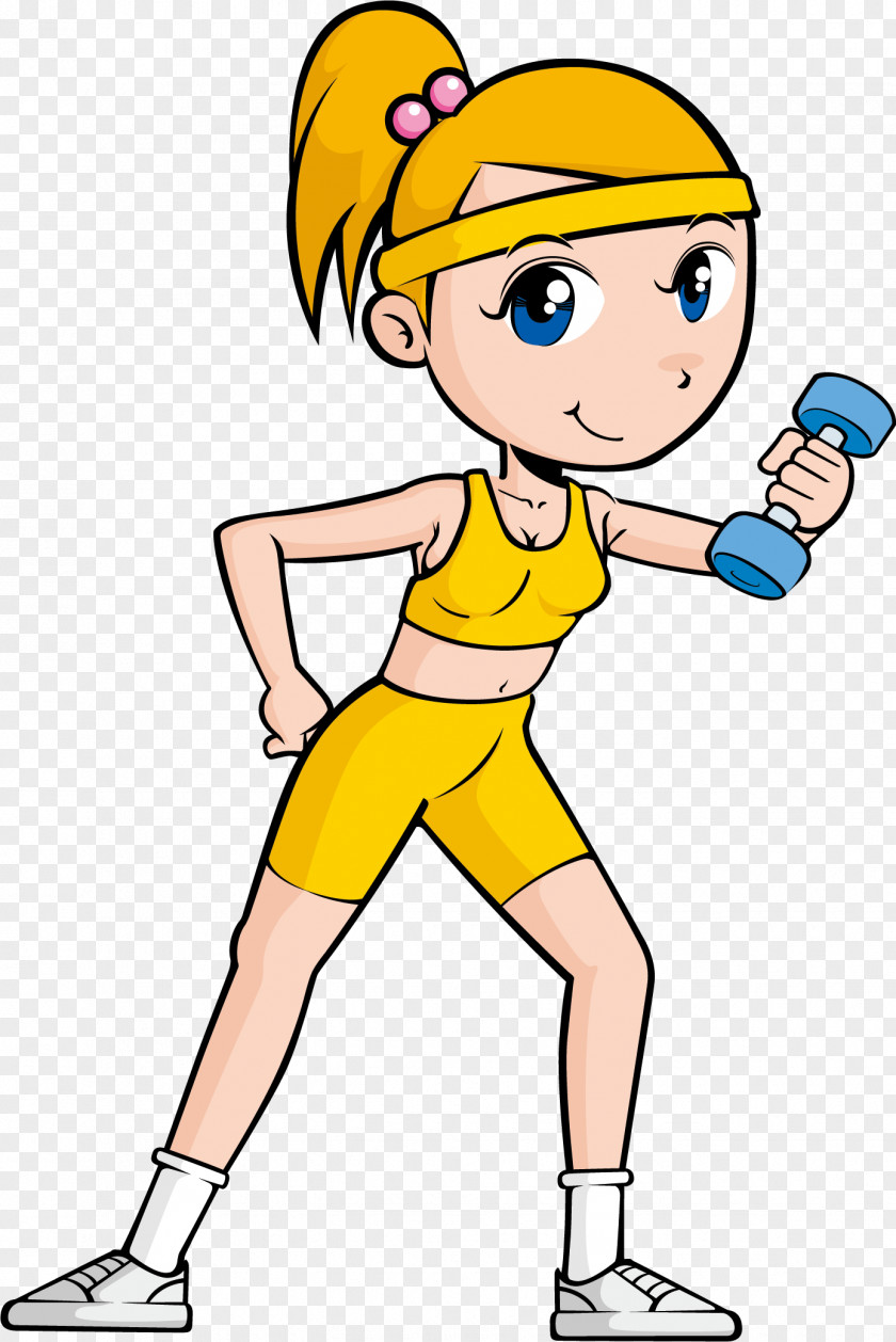 Hold The Barbell Physical Exercise Fitness Cartoon Clip Art PNG