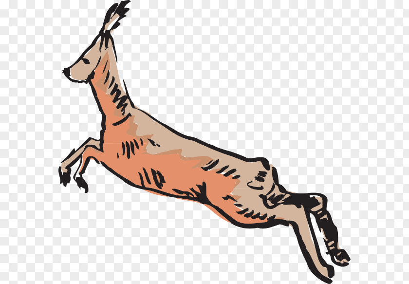 Jumping Antelope Horn Clip Art PNG