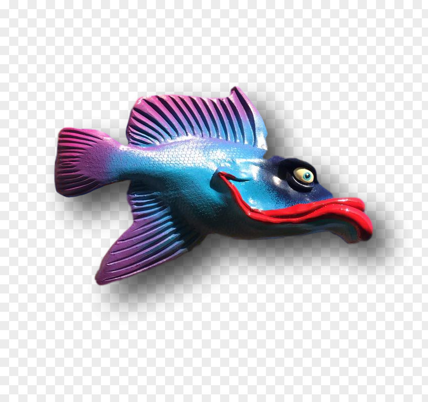 Hand Painted Lips Fish PNG