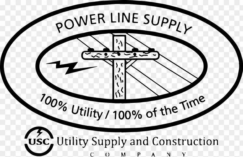 Power Line Logo Tool Utility Supply And Construction Company Trademark Brand PNG