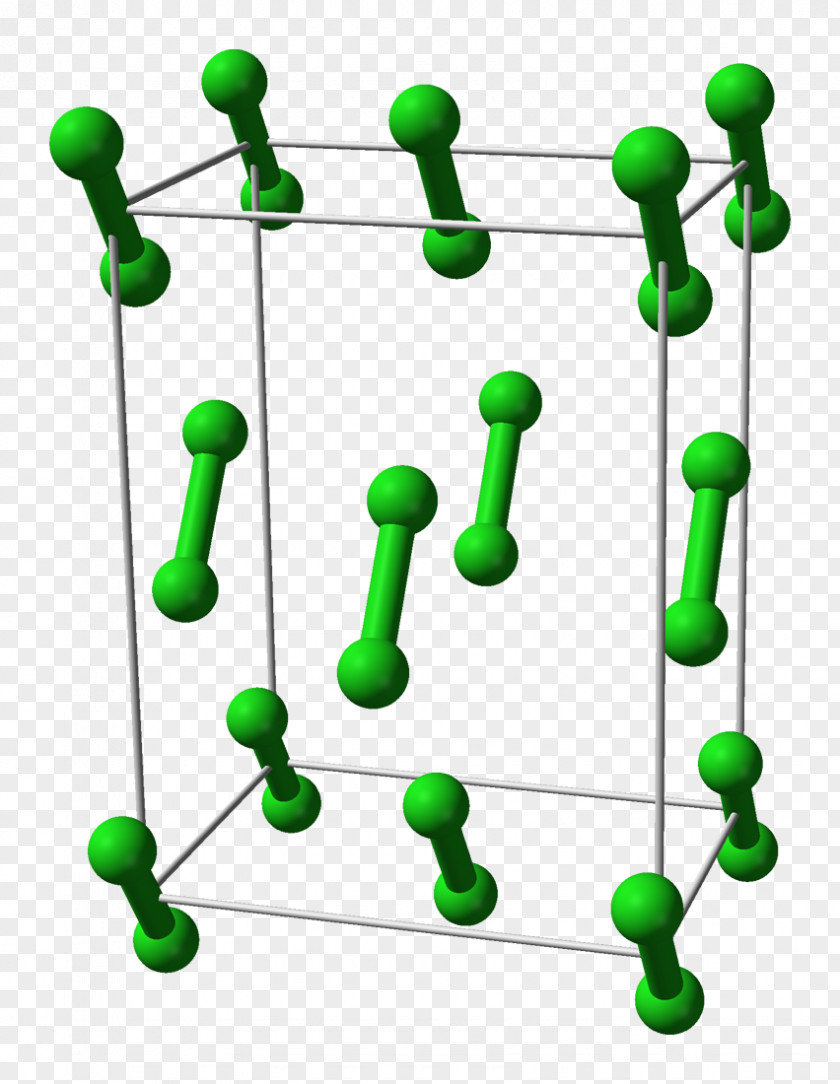 Chlorine Isotypie Crystal Structure Ball-and-stick Model PNG