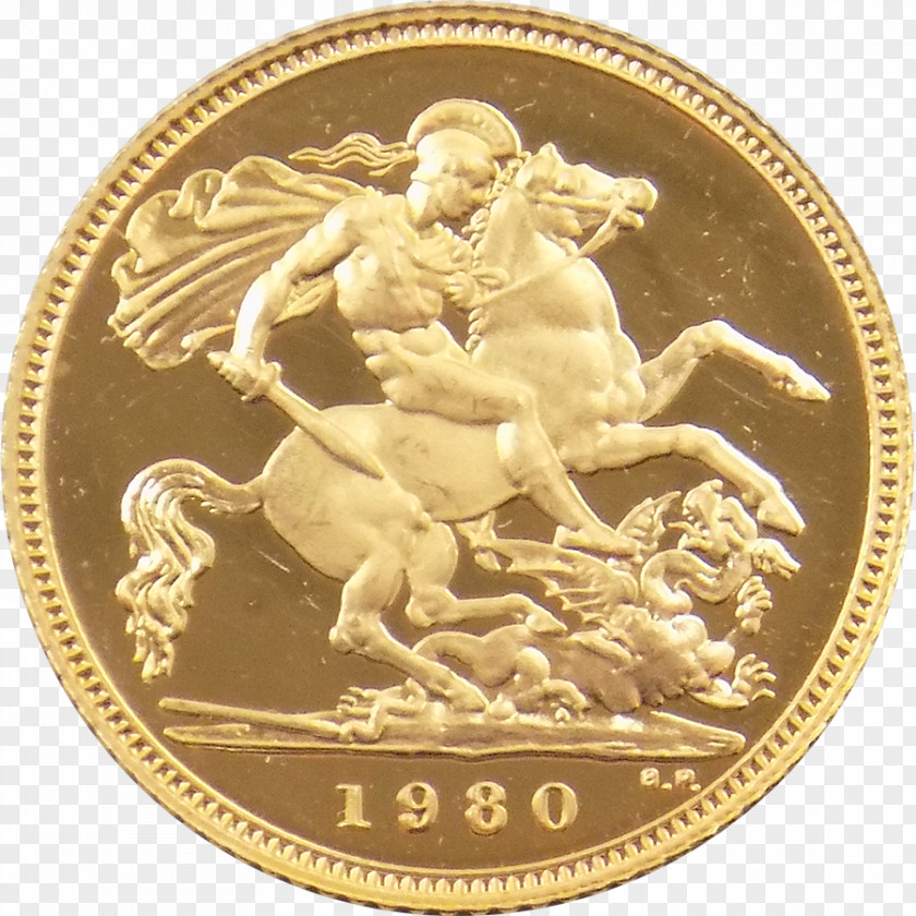 Coin United Kingdom Gold Half-Sovereign PNG