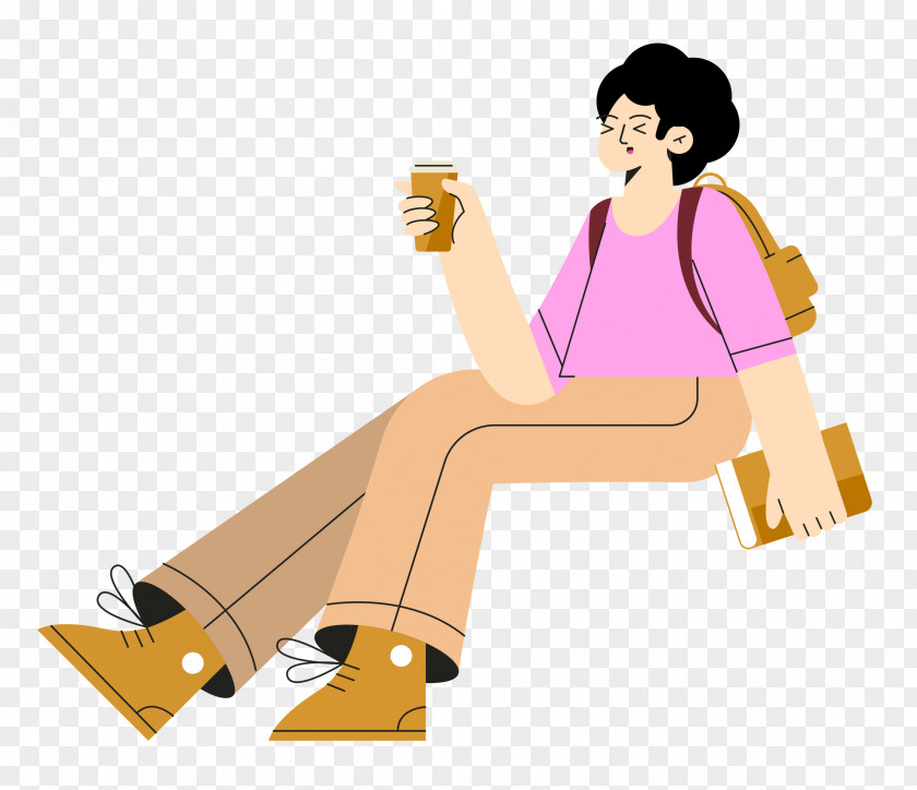 Lady Sitting On Chair PNG