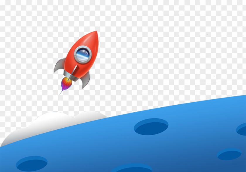 Rocket Blue Planet Surface Download PNG