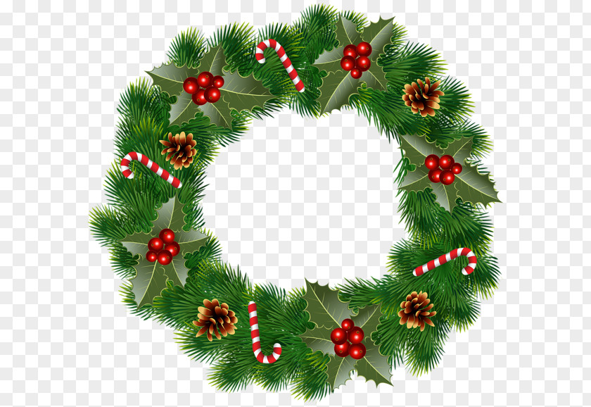 Christmas Garland Wreath Clip Art PNG