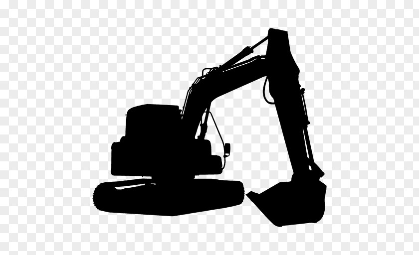 Excavator Person Loader Machine Silhouette PNG