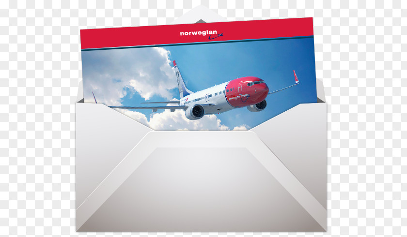 Promotion Flyer Narrow-body Aircraft Norwegian Air Shuttle Airline Ticket Travel PNG