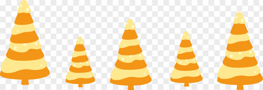 Yellow Christmas Tree Cone Food PNG